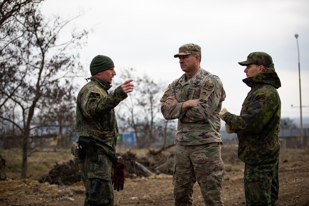 KFOR engineer soldiers begin improvements to Camp Vrelo's obstacle course and shooting range