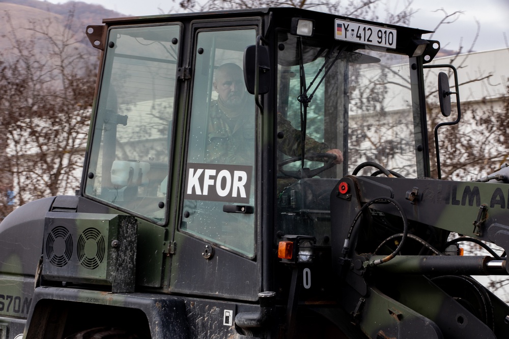 KFOR engineer soldiers begin improvements to Camp Vrelo's obstacle course and shooting range