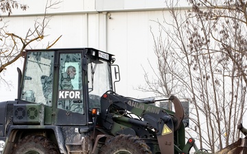 KFOR engineer soldiers begin improvements to Camp Vrelo's obstacle course and shooting range