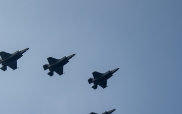 F-35B Flight Over USS America (LHA 6)