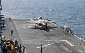 F-35B Flight Over USS America (LHA 6)