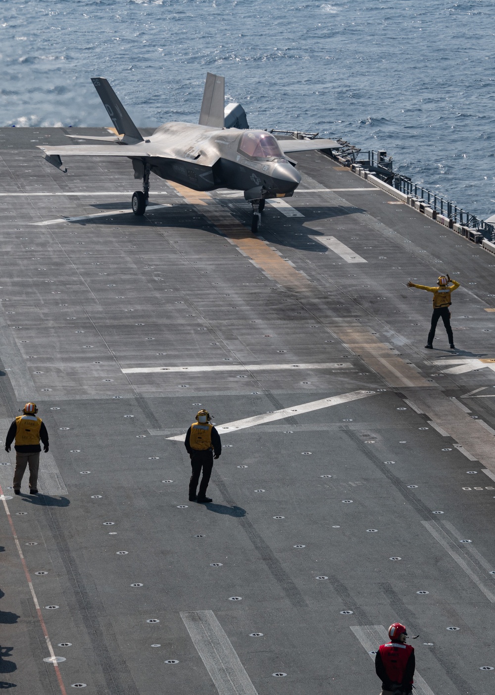 F-35B Flight Over USS America (LHA 6)