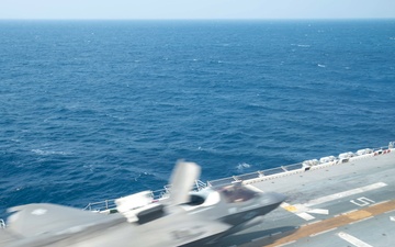 F-35B Flight Over USS America (LHA 6)