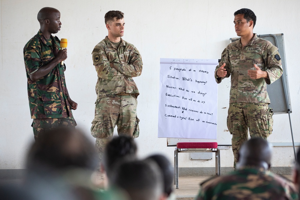 U.S, Tanzania hold troop leading procedures class during Justified Accord 2025