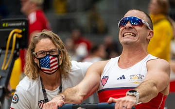 Team U.S. competes in sitting volleyball during 2025 Invictus Games