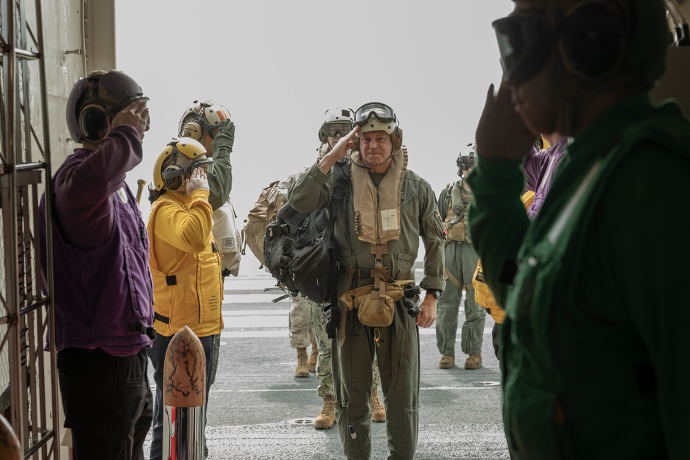 31st MEU |U.S. Marine Corps Maj. Gen. Marcus Annibale visits USS America and USS John L. Canley