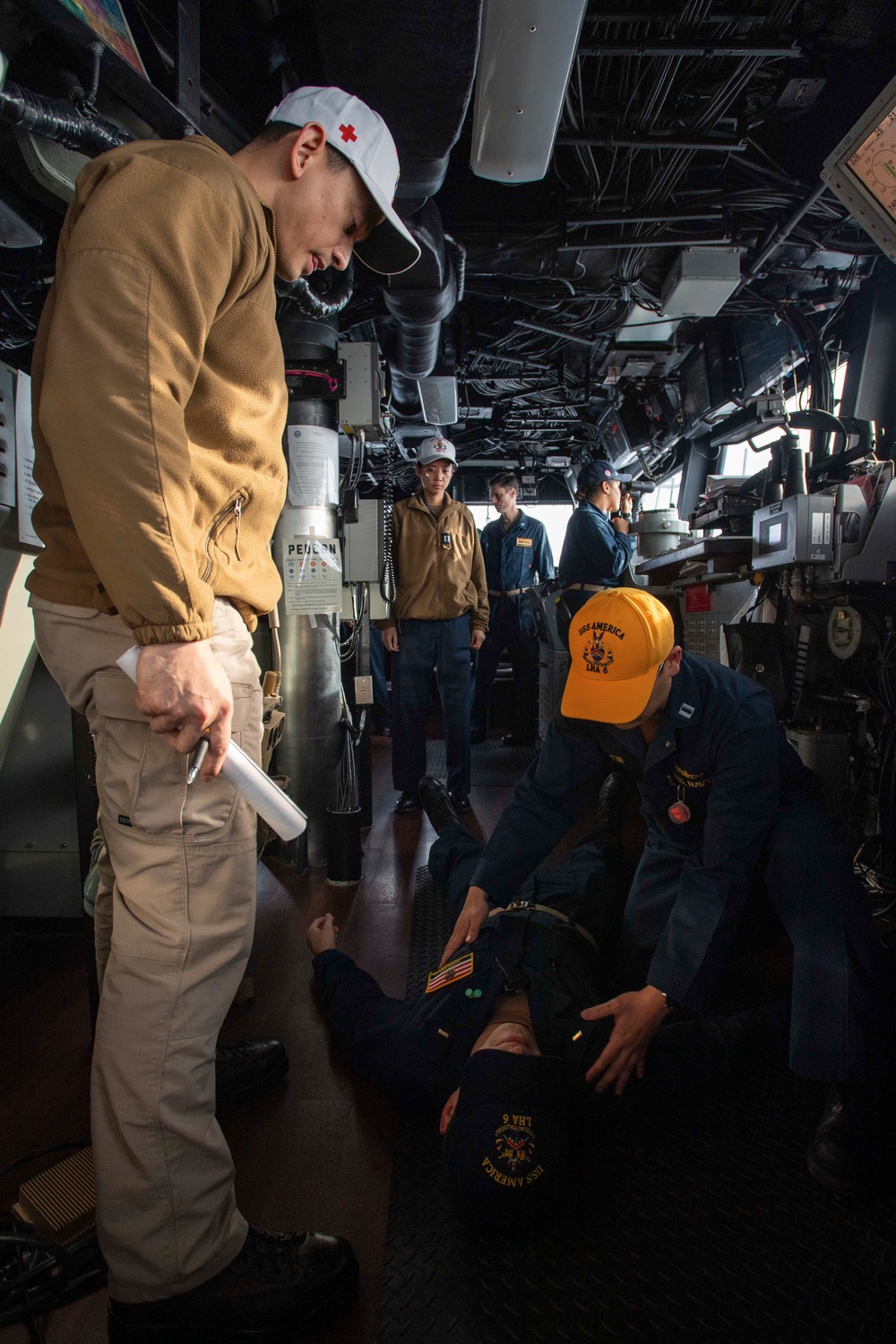 Damage Control Training aboard USS America (LHA 6)