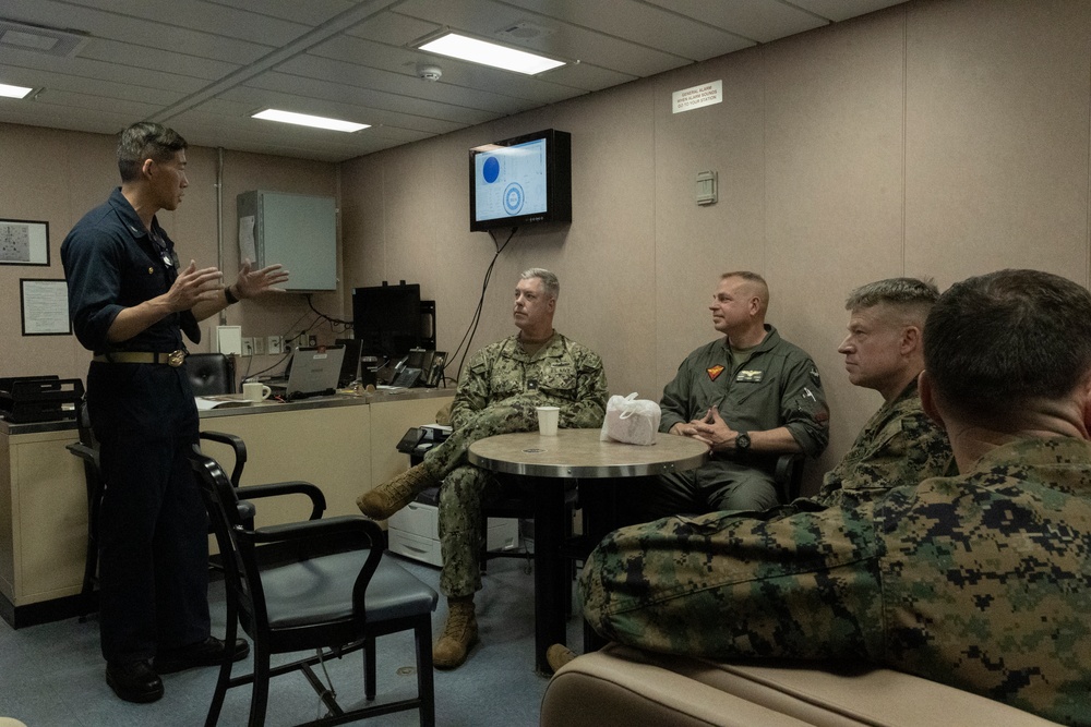 31st MEU |U.S. Marine Corps Maj. Gen. Marcus Annibale visits USS America and USS John L. Canley