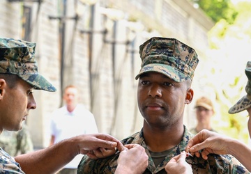 COMLOG WESTPAC’S USMC CWO Antonio Milord Promotes to the rank of Captain, Feb. 3, 2025