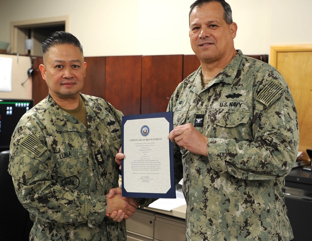 CMDCM Luna Reenlistment