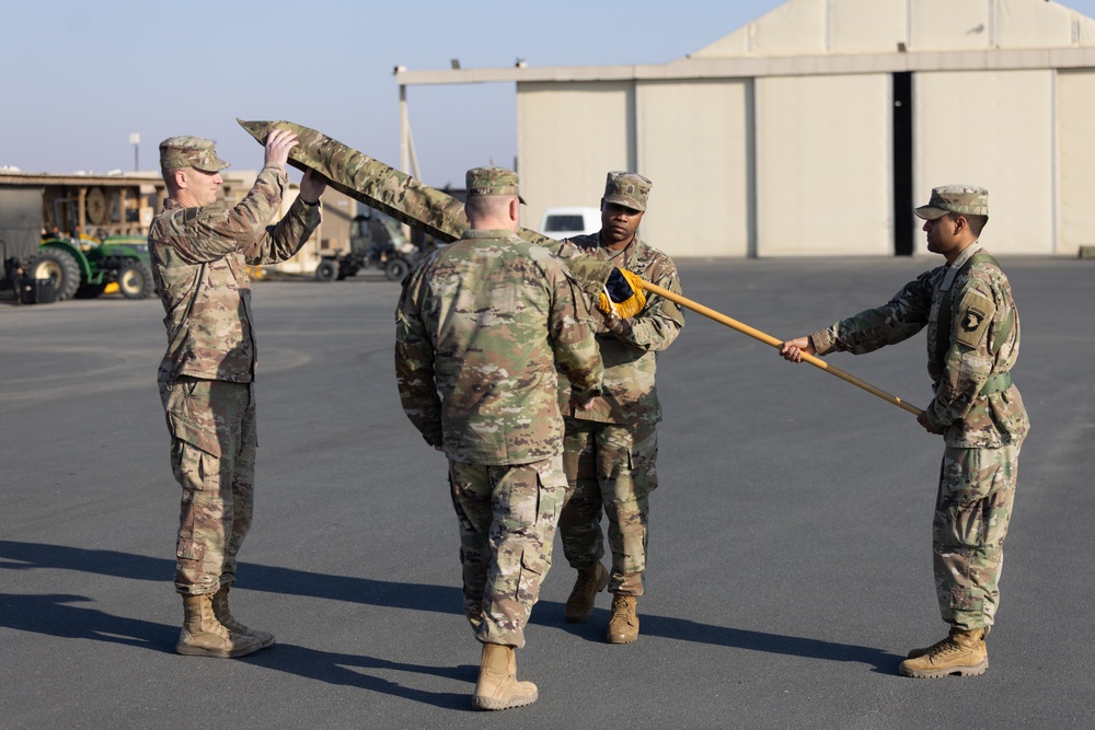 101st Combat Aviation Brigade Conducts Colors Uncasing Ceremony