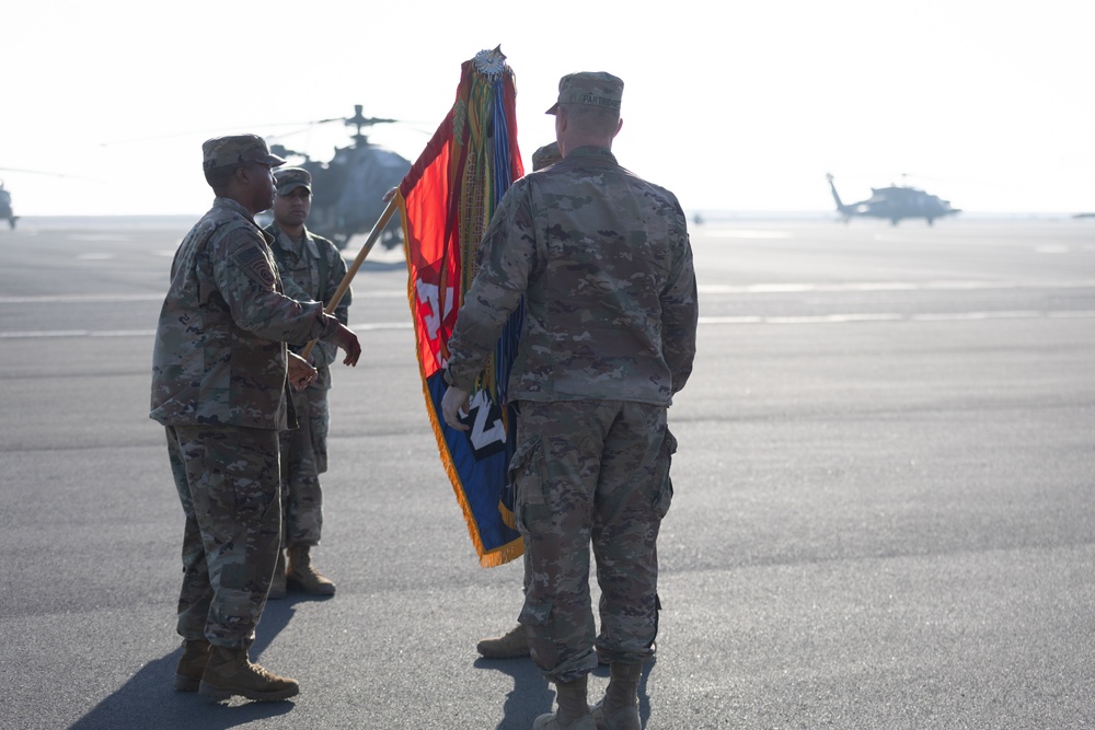 101st Combat Aviation Brigade Conducts Colors Uncasing Ceremony