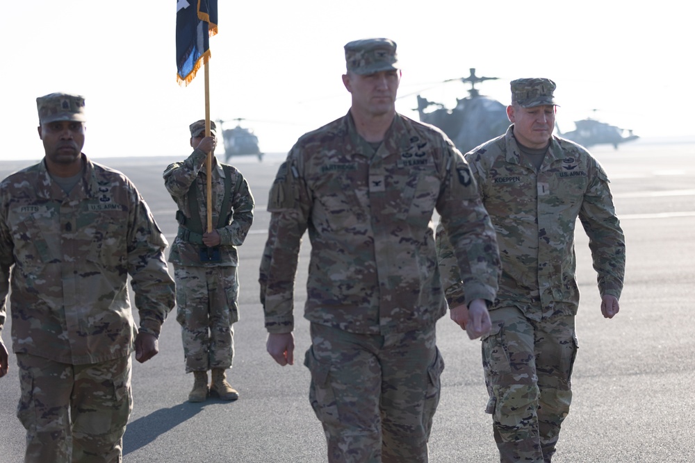 101st Combat Aviation Brigade Conducts Colors Uncasing Ceremony