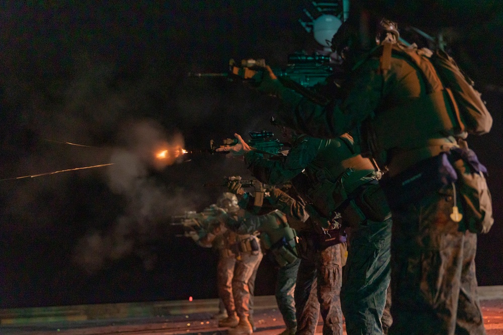 31st MEU | BLT 2/4 conducts Live-Fire Weapons Training aboard USS America (LHA 6)