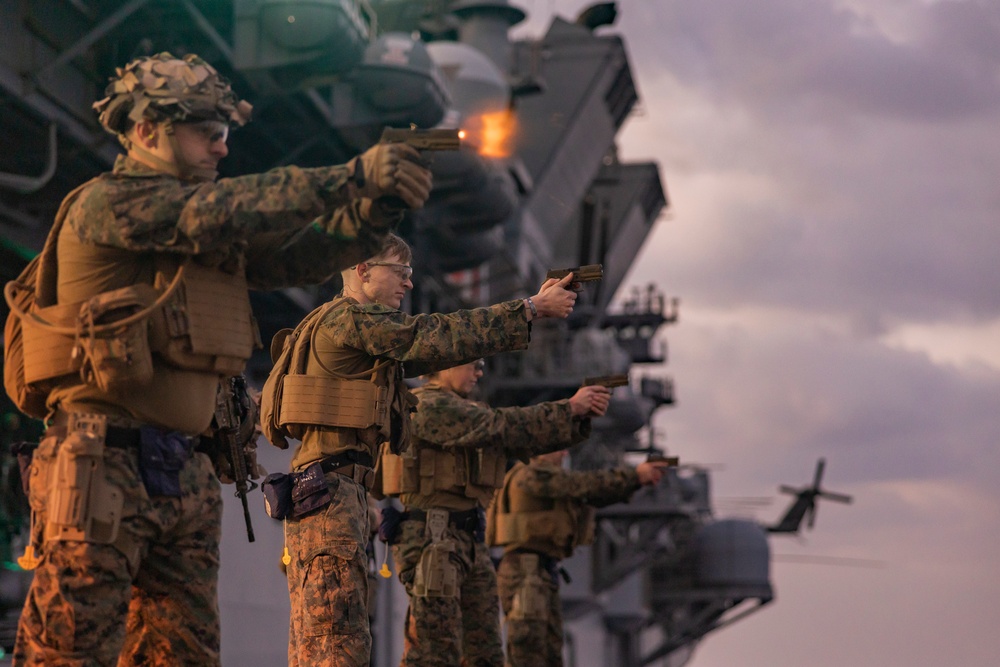 31st MEU | BLT 2/4 conducts Live-Fire Weapons Training aboard USS America (LHA 6)