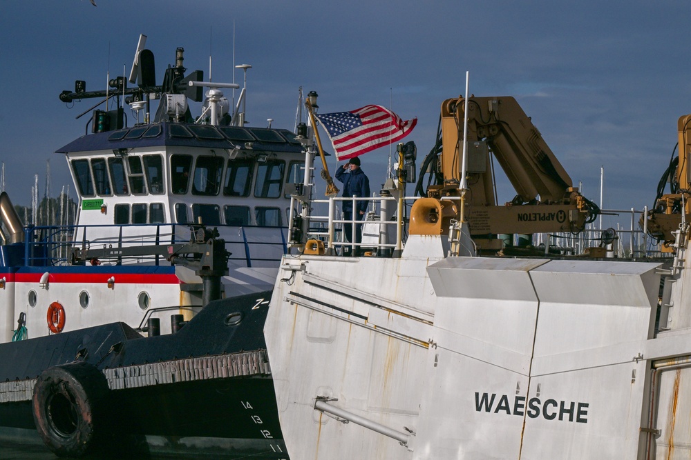 U.S. Coast Guard Cutter Waesche returns home after 82-day counternarcotics patrol in Eastern Pacific Ocean