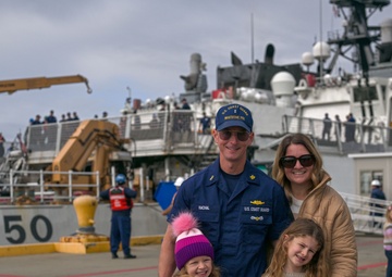 U.S. Coast Guard Cutter Waesche returns home after 82-day counternarcotics patrol in Eastern Pacific Ocean