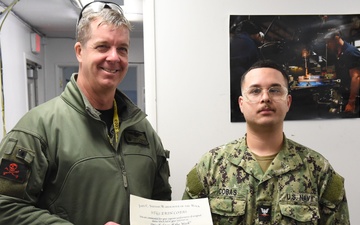 USS John C. Stennis (CVN 74) Sailor is Awarded Warfighter of the Week