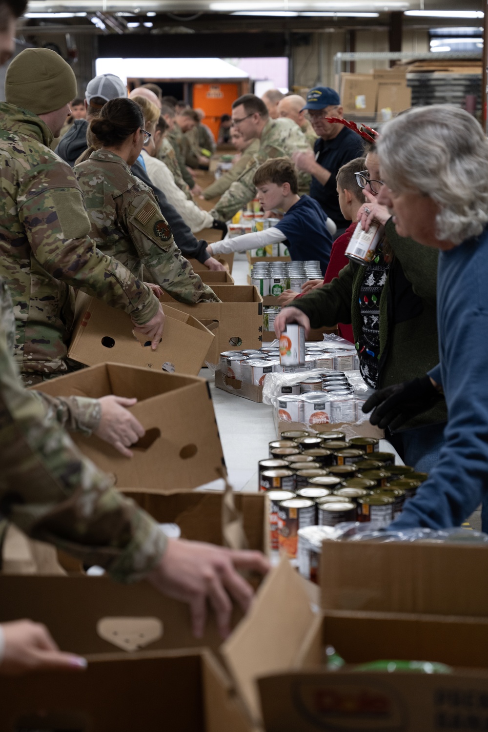 181st Intelligence Wing Assemble Meal Baskets for Community Distribution