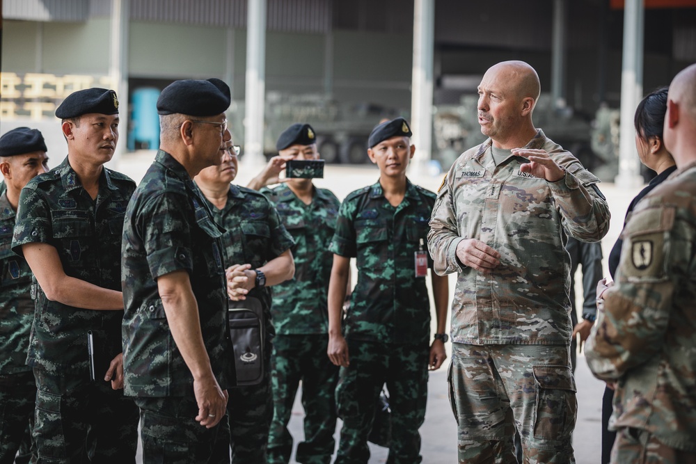 Maj. Gen. Vikran Chanramard visits the Stryker Maintenance Subject Matter Expert Exchange