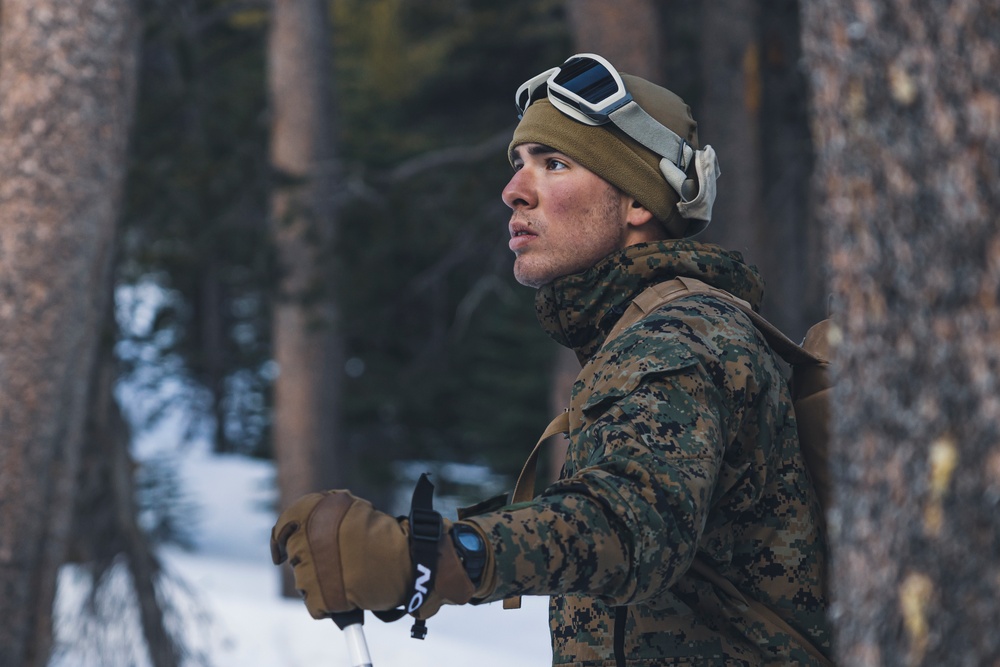 Marines with 3/5 participate in Avalanche Rescue Class during MTX 1-25