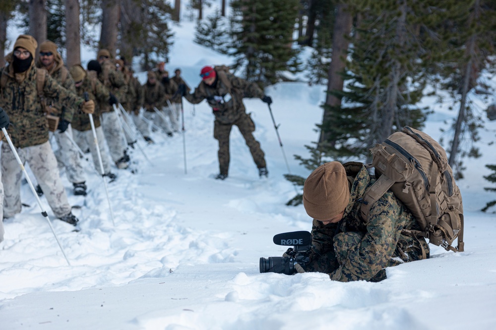 Marines with 3/5 participate in Avalanche Rescue Class during MTX 1-25