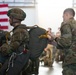 Paratroopers prepare to jump