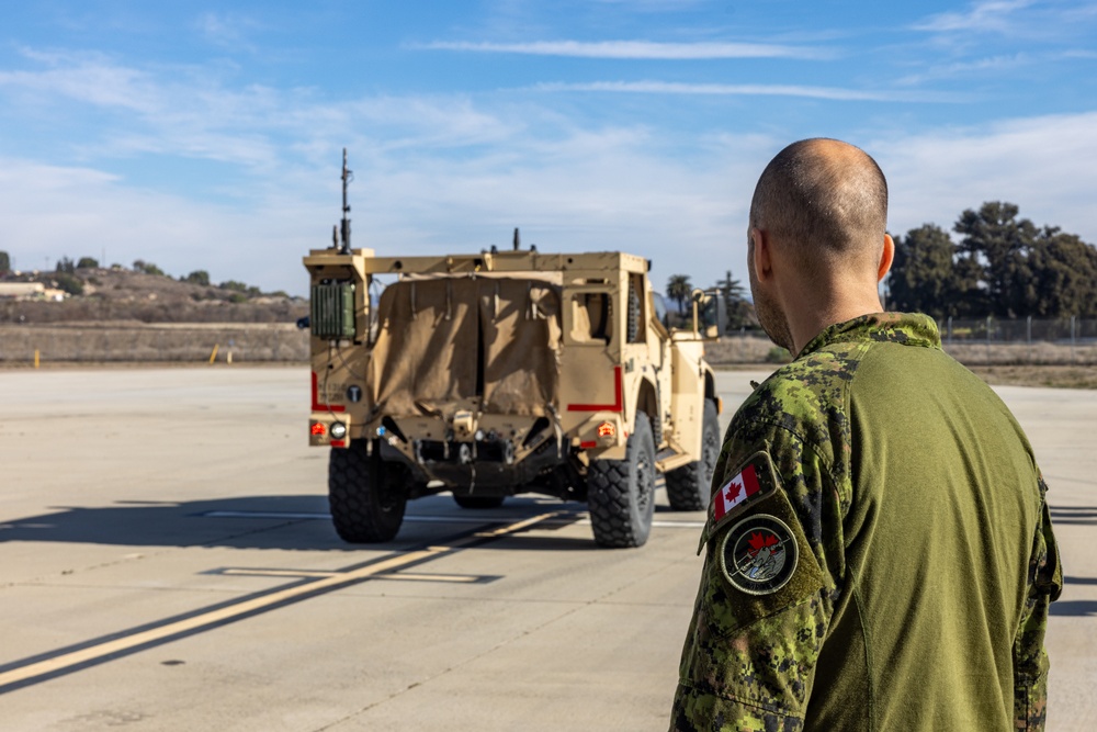 U.S. Marines rehearse HIMARS employment with Royal Canadian Air Force