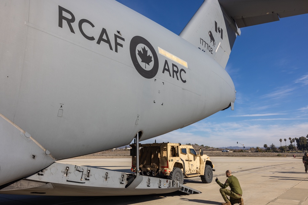 U.S. Marines rehearse HIMARS employment with Royal Canadian Air Force