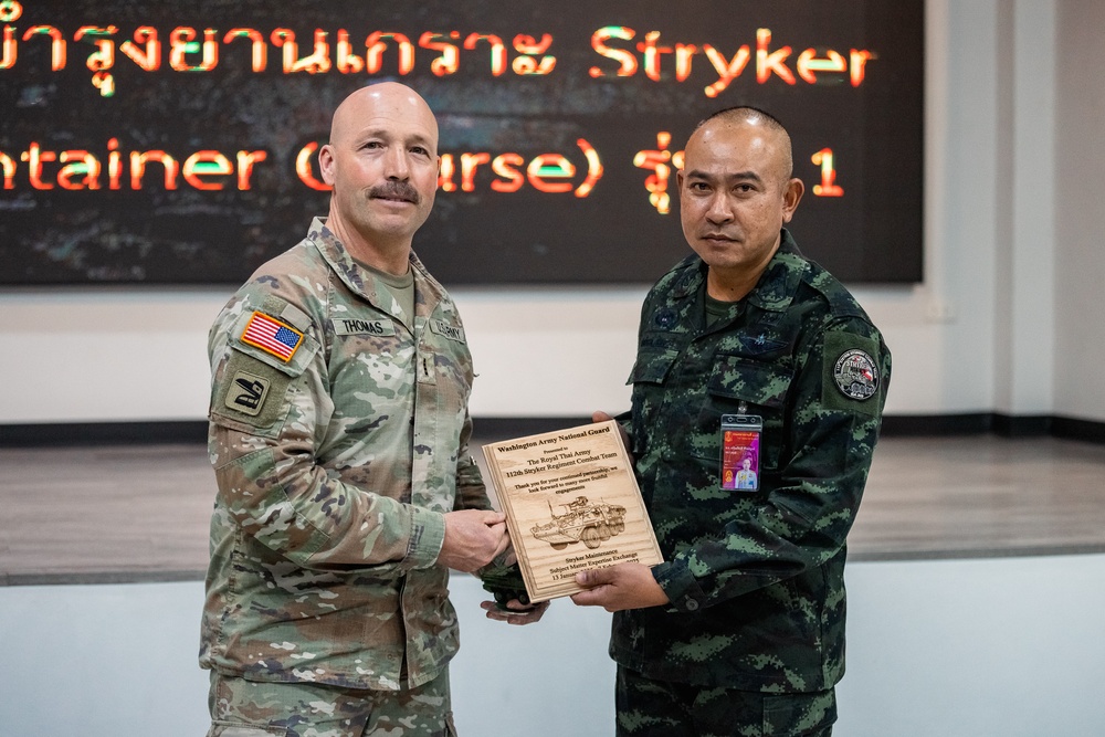 Royal Thai Army Stryker Maintenance Subject Matter Expert Exchange Closing Ceremony