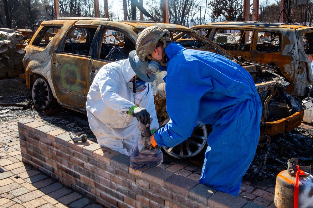 Soldier from 172nd Chemical Company Secure Household Hazardous Waste Material