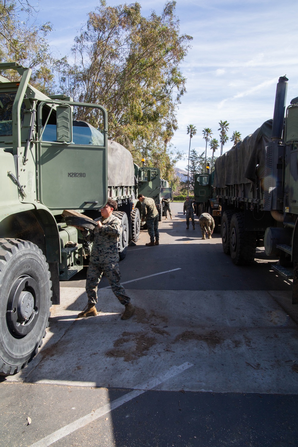 1ST MLG Marines Stage Heavy Machinery