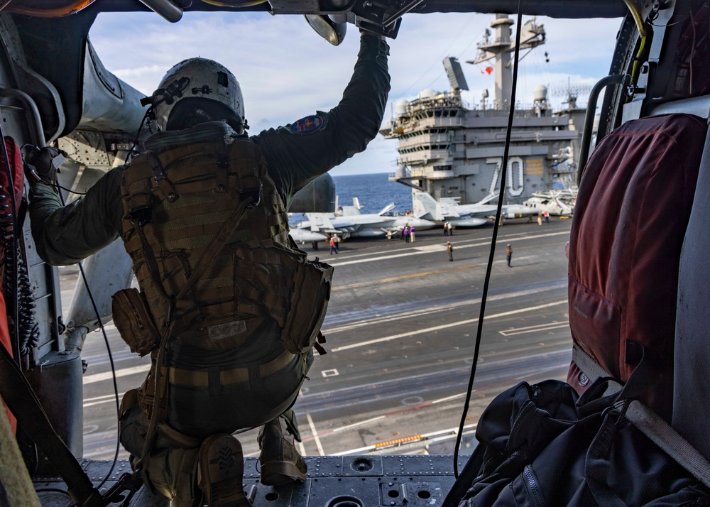 USS Carl Vinson (CVN 70) Conducts Routine Flight Operations in the Celebes Sea