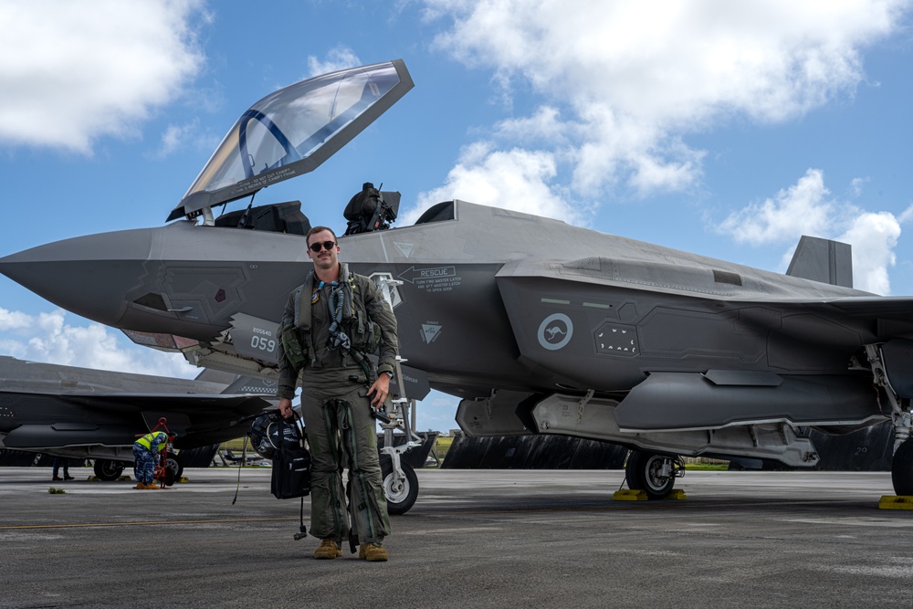 Trilateral partners come together on the flight line at Andersen AFB for CN25