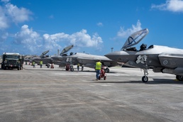 Trilateral partners come together on the flight line at Andersen AFB for CN25