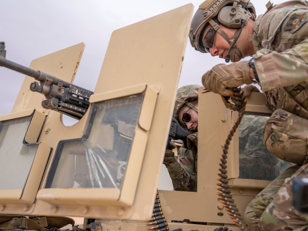 378th ESFS Defenders Train with M240B Machine Gun