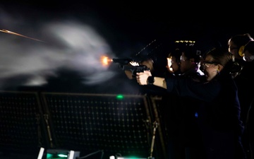 USS Milius Conducts Small Arms Qualification Range