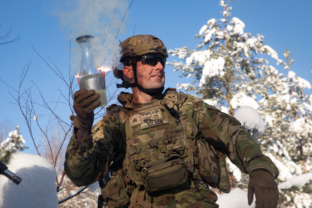 3-321st FAR Conduct a Joint Molotov Cocktail Training Exercise