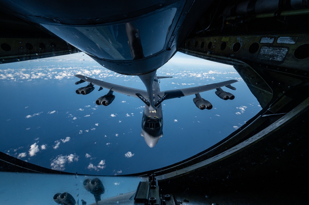 100th ARW KC-135s refuel 2 B-52s