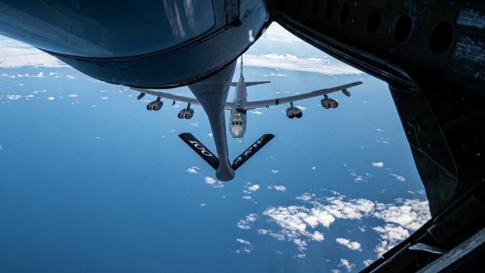 100th ARW KC-135s refuel 2 B-52s