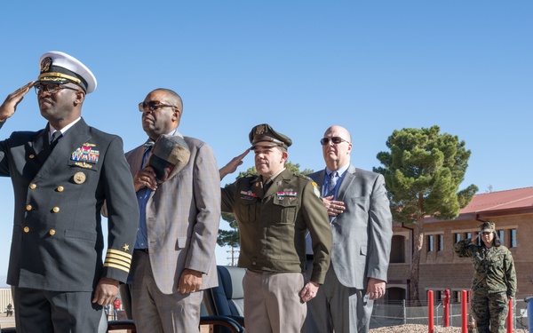 VIPs salute at JWTC unveiling