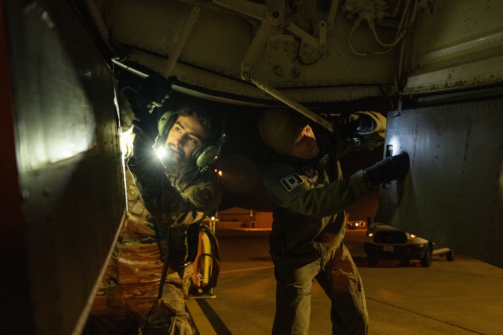 100th ARW KC-135s refuel 2 B-52s