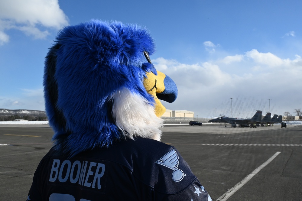 Springfield Thunderbirds Hockey Team Tours Barnes Air National Guard Base Before Military Appreciation Night