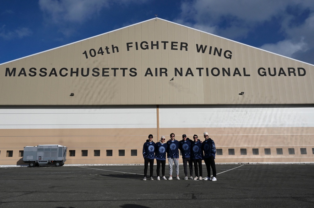 Springfield Thunderbirds Hockey Team Tours Barnes Air National Guard Base Before Military Appreciation Night