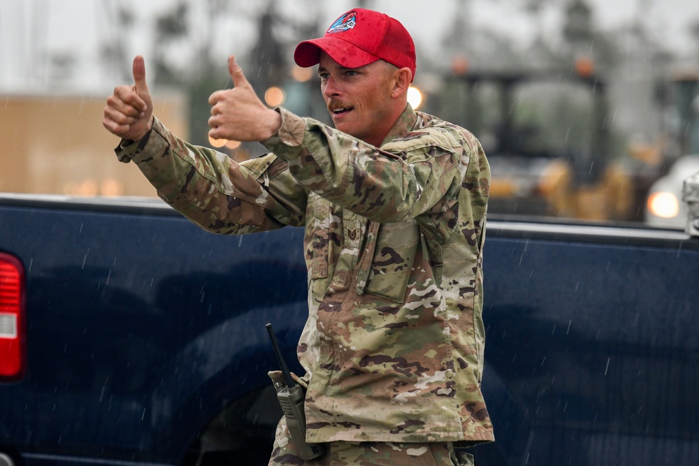 13th CABS repairs runway at Tyndall AFB