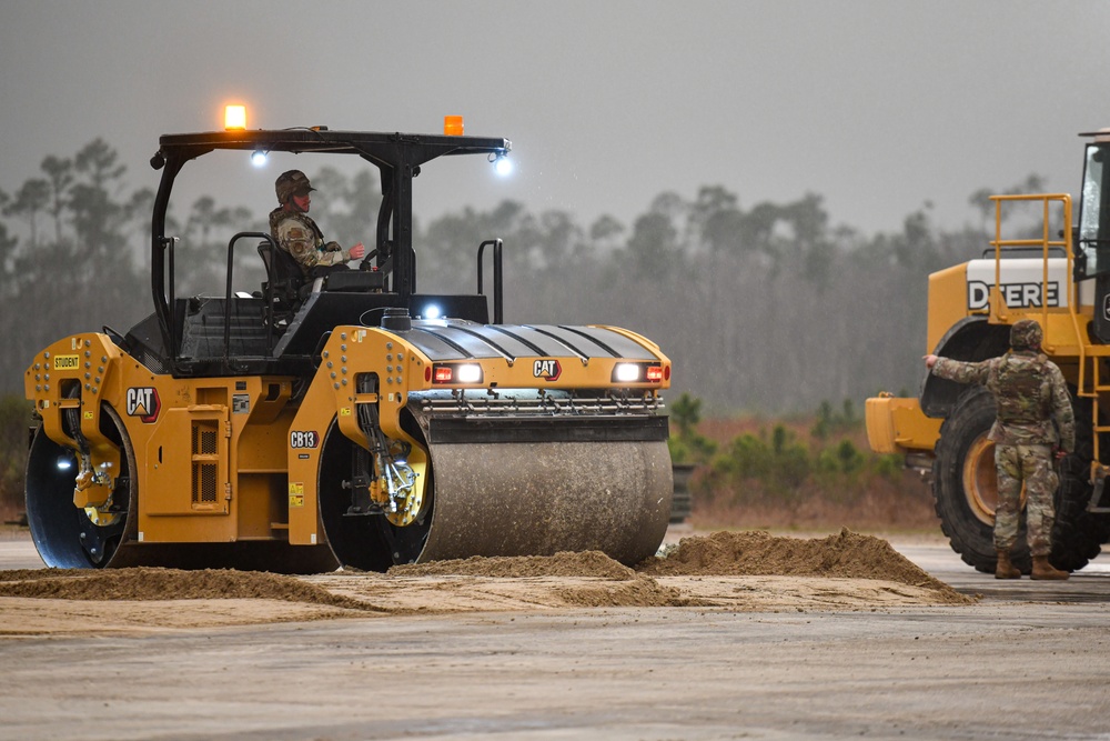 13th CABS repairs runway at Tyndall AFB