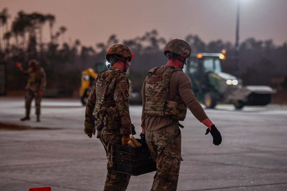 13th CABS repairs runway at Tyndall AFB