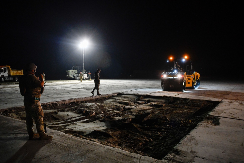 13th CABS repairs runway at Tyndall AFB