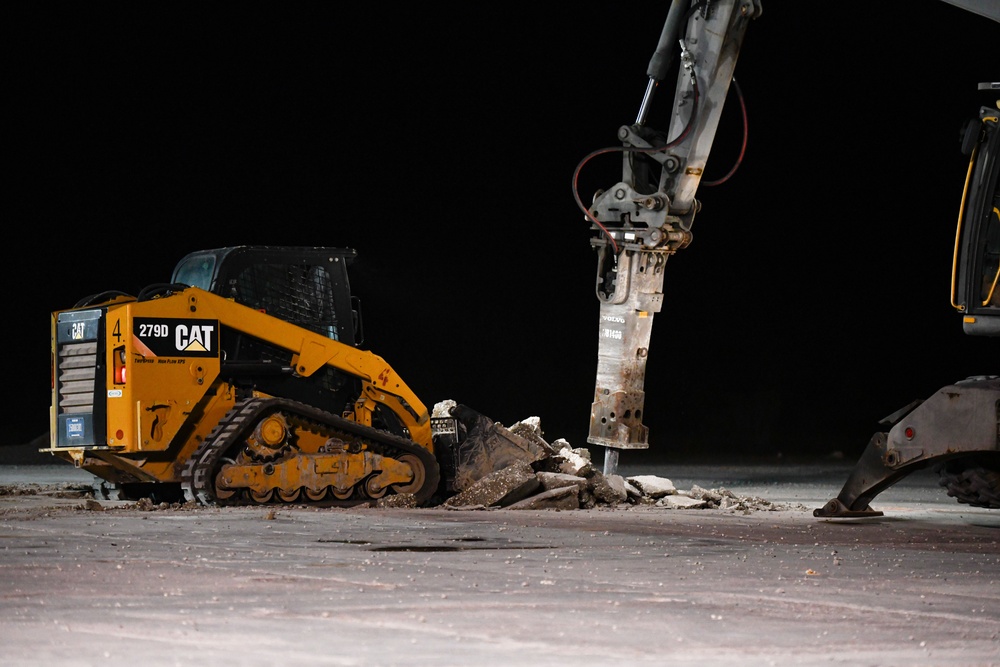 13th CABS repairs runway at Tyndall AFB