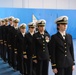 Officer candidates line up before marching to their seats